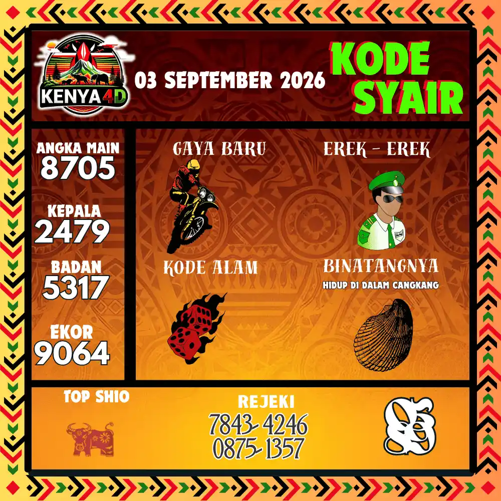 Kode Syair Kenya4D  Pools - September 2026
