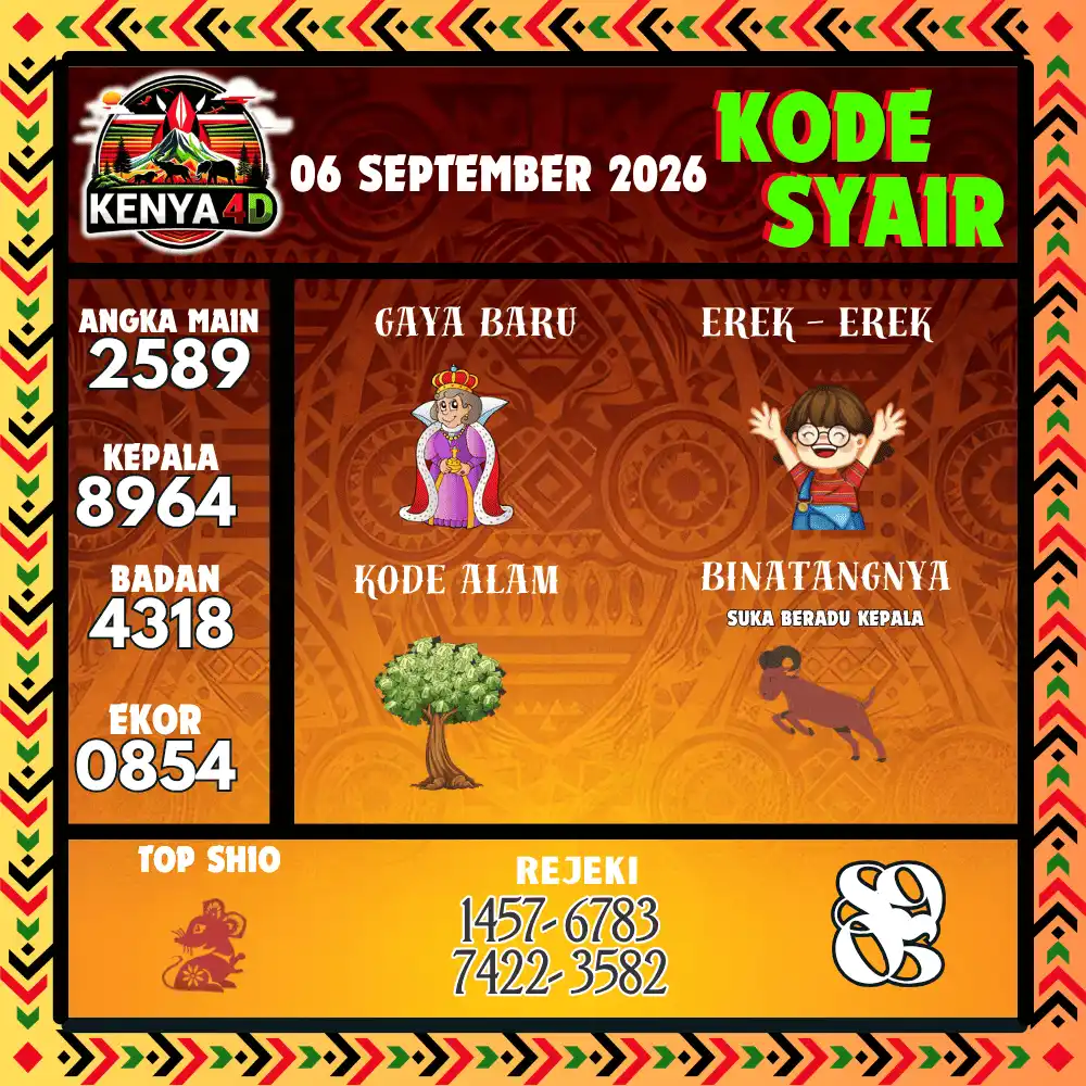 Kode Syair Kenya4D  Pools - September 2026
