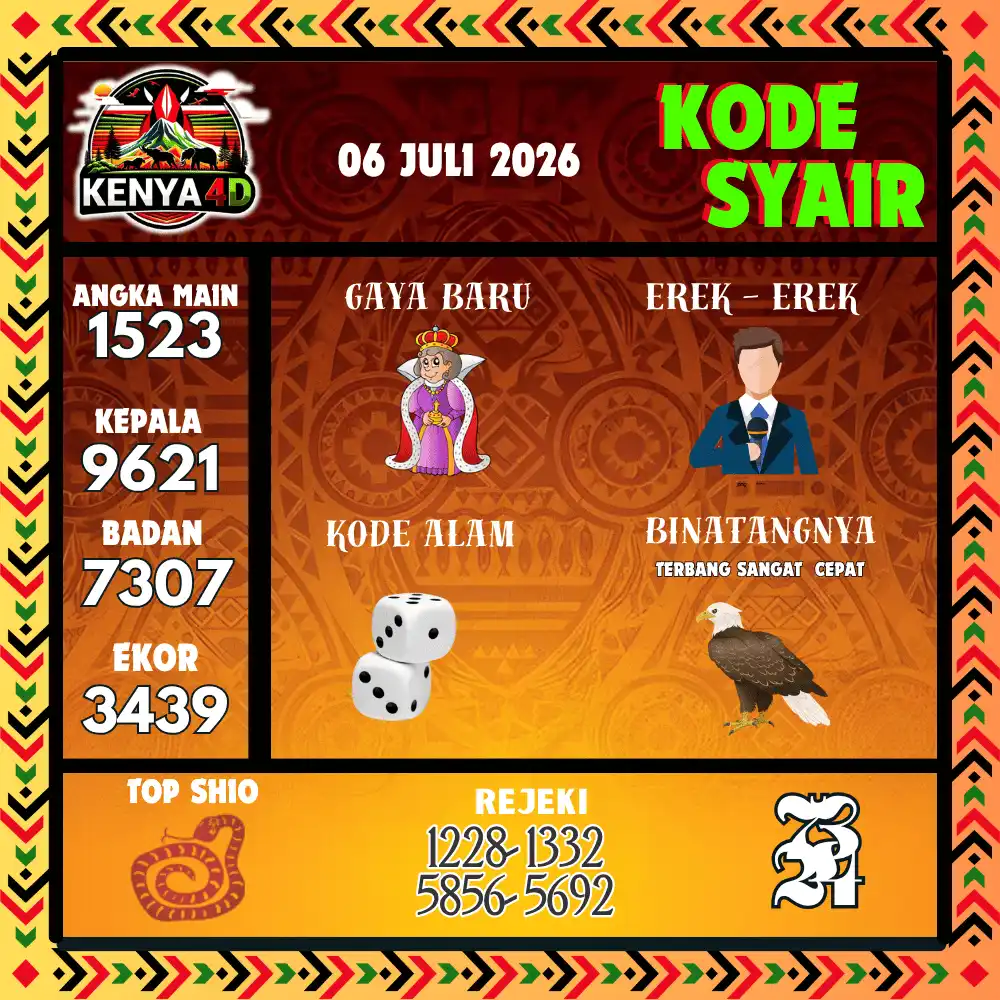 Kode Syair Kenya4D  Pools - Juli 2026
