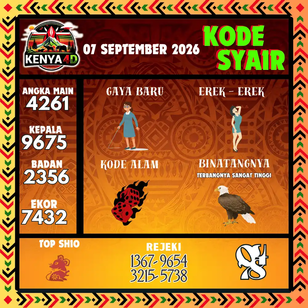 Kode Syair Kenya4D  Pools - September 2026
