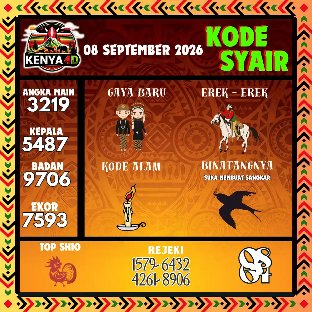 Kode Syair Kenya4D  Pools - September 2026
