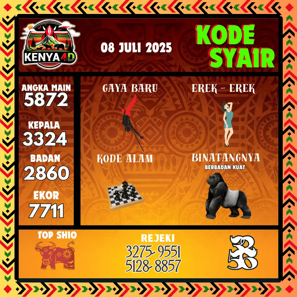 Kode Syair Kenya4D  Pools - Juli 2026
