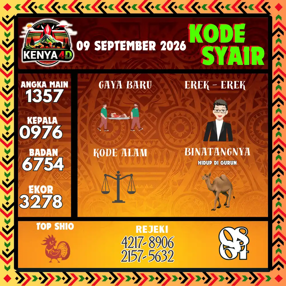 Kode Syair Kenya4D  Pools - September 2026
