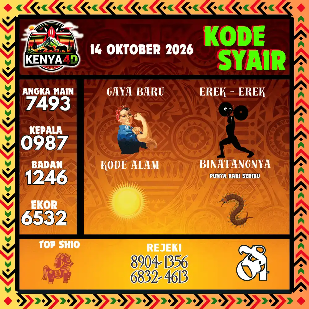 Kode Syair Kenya4D  Pools - Oktober 2026
